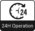 24h operation