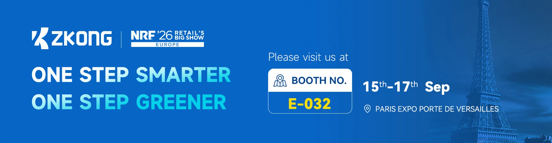 Meet ZKONG at NRF Europe 2026.